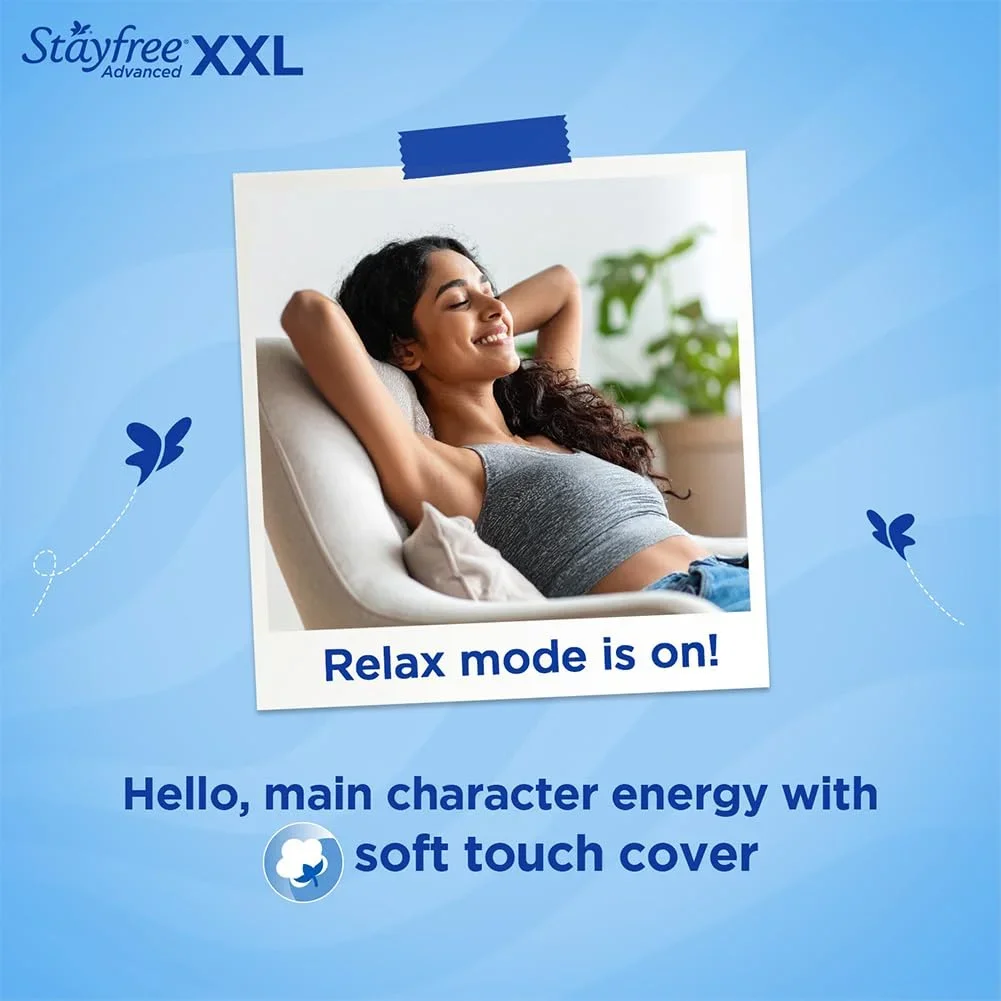 Stayfree Advanced XXL Ultra Soft Sanitary Pads for Women | 42 Pads image 6