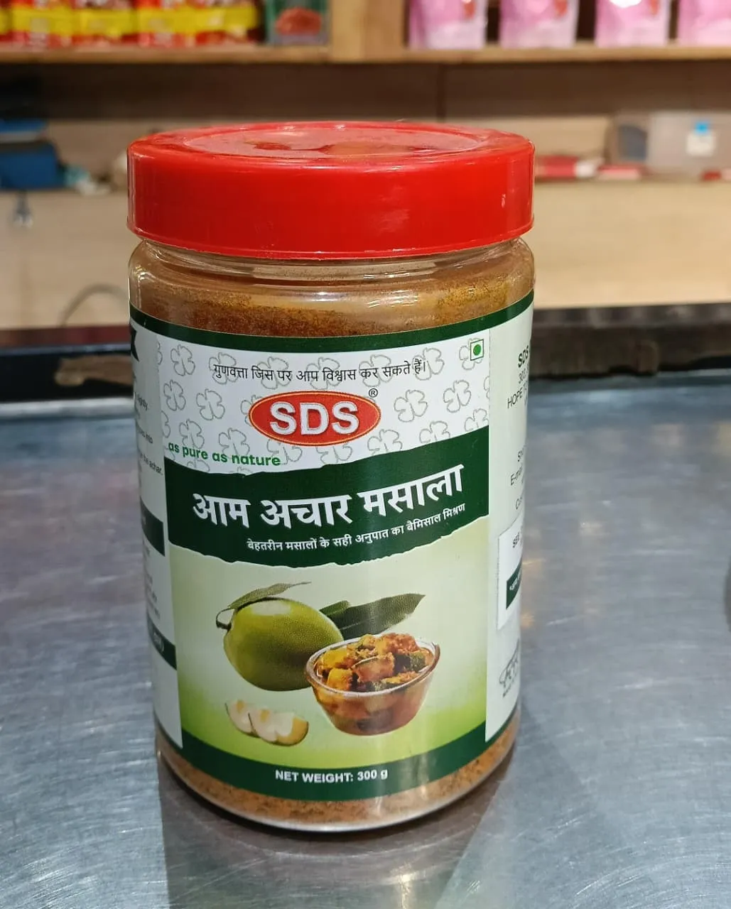 SDS Aam Achaar Masala 300g - Premium blend of traditional spices, ready-to-use mix.