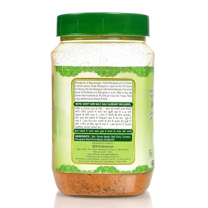  SDS Aam Achaar Masala - 750g (Pack of 1) | Premium Blend of Traditional Spices | Ready-to-Use Pickle Mix | image 3
