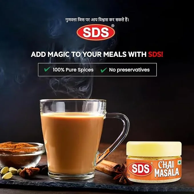 SDS Chai Masala - 25g | Immunity Booster | with Elaichi, Ginger, Clove, Black Pepper image 3