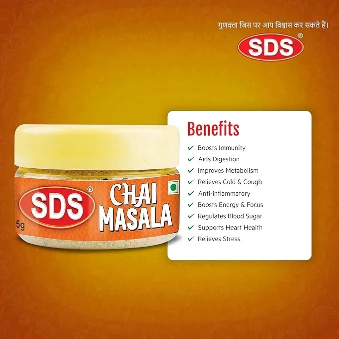 SDS Chai Masala - 25g | Immunity Booster | with Elaichi, Ginger, Clove, Black Pepper image 4