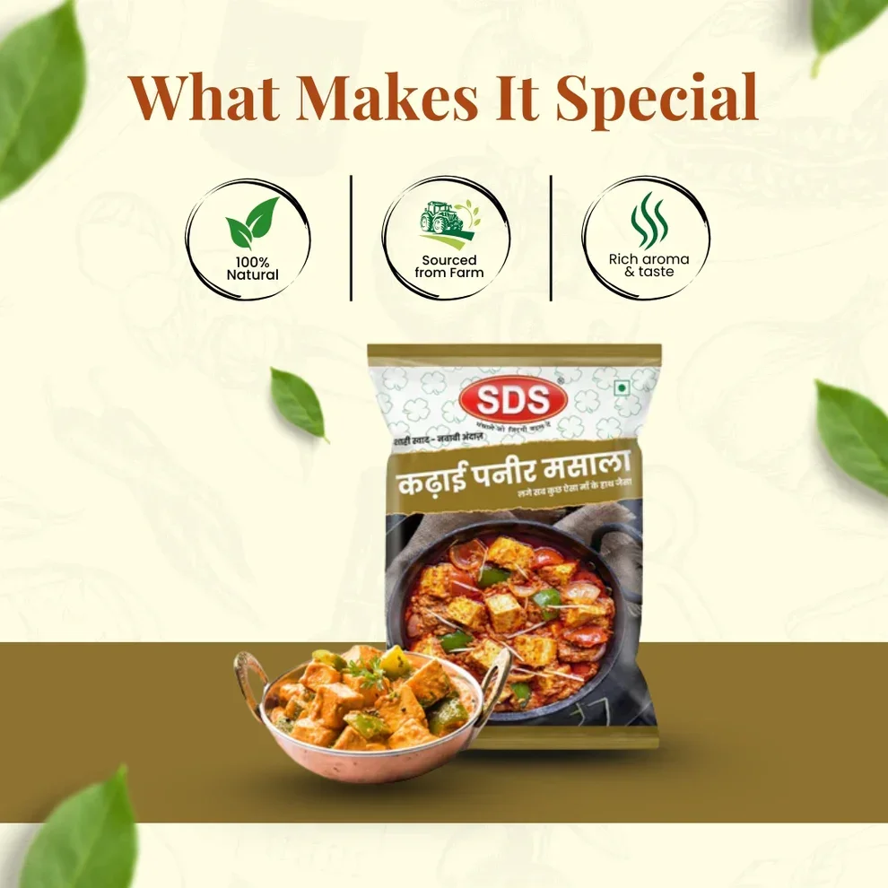 SDS Kadhai Paneer Masala 40g – Spicy & Tangy Gravy Mix for Restaurant-Style Kadai Paneer image 7