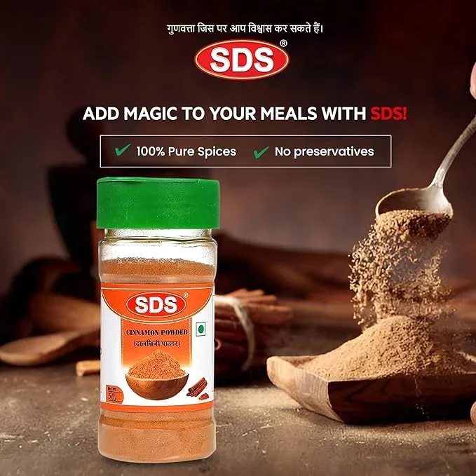 SDS Cinnamon Powder - 50g | Dalchini Powder | 100% Pure & Natural image 4