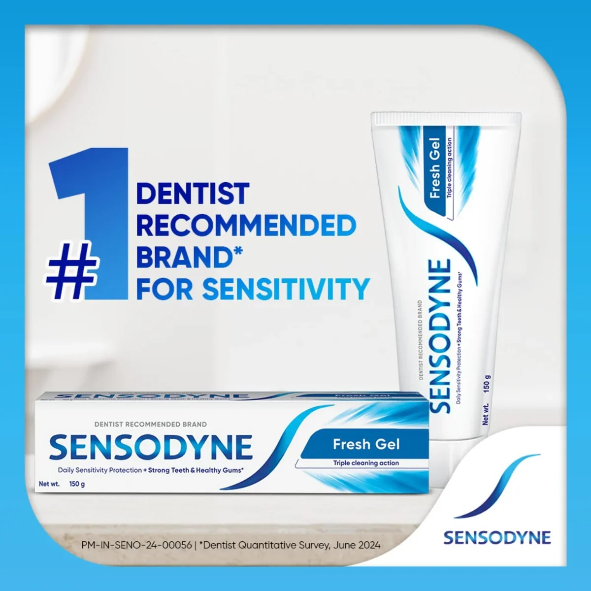 SENSODYNE Fresh Gel Toothpaste(150g) + Toothbrush Combo offer (150gm)  image 7