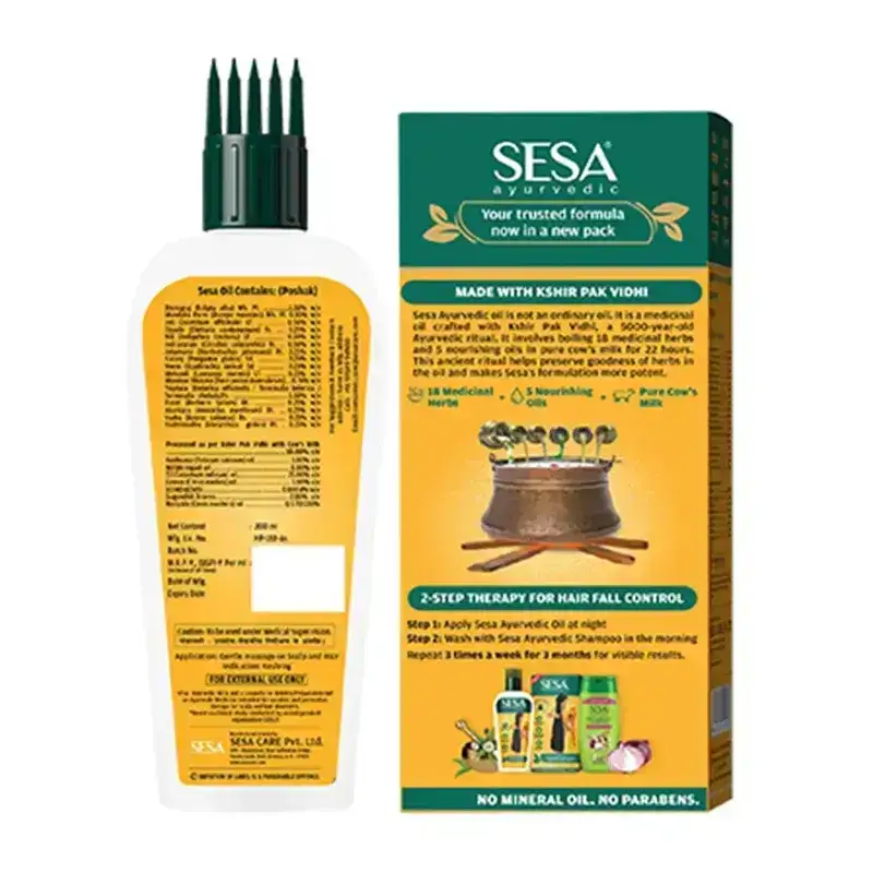 SESA, Ayurvedic Hair Oil With Bhringraj, 200ml image 2