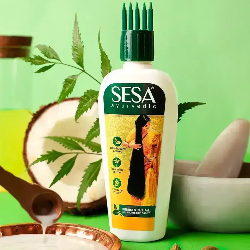 SESA, Ayurvedic Hair Oil With Bhringraj, 200ml image 3