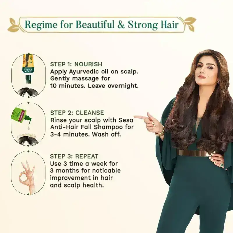 SESA, Ayurvedic Hair Oil With Bhringraj, 200ml image 4