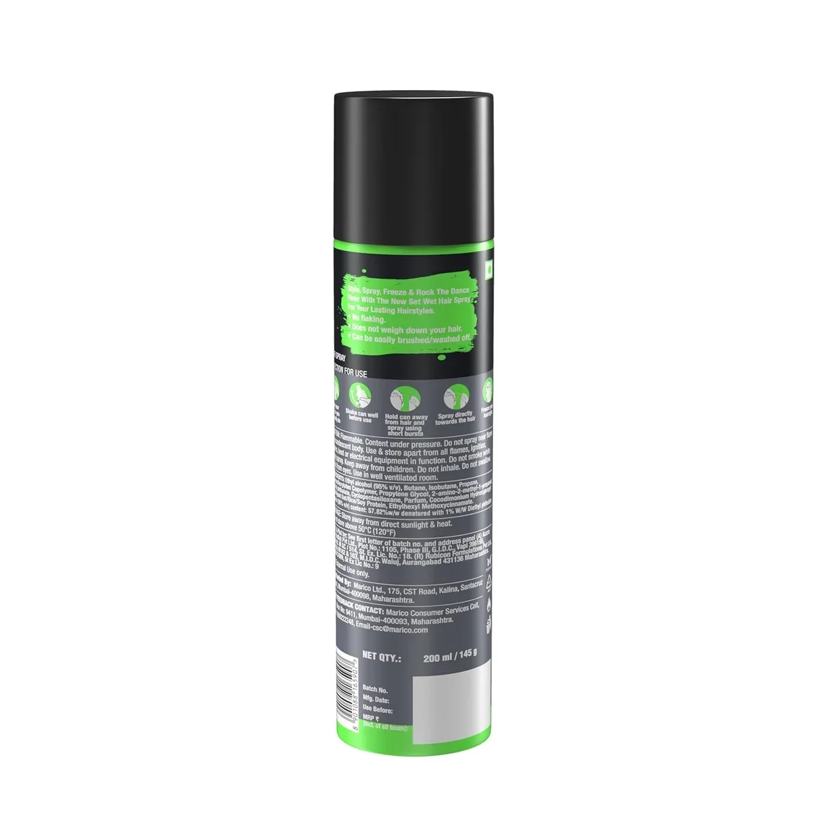 Set Wet Hair Spray 200ml, Extreme, Long-lasting Hold image 2