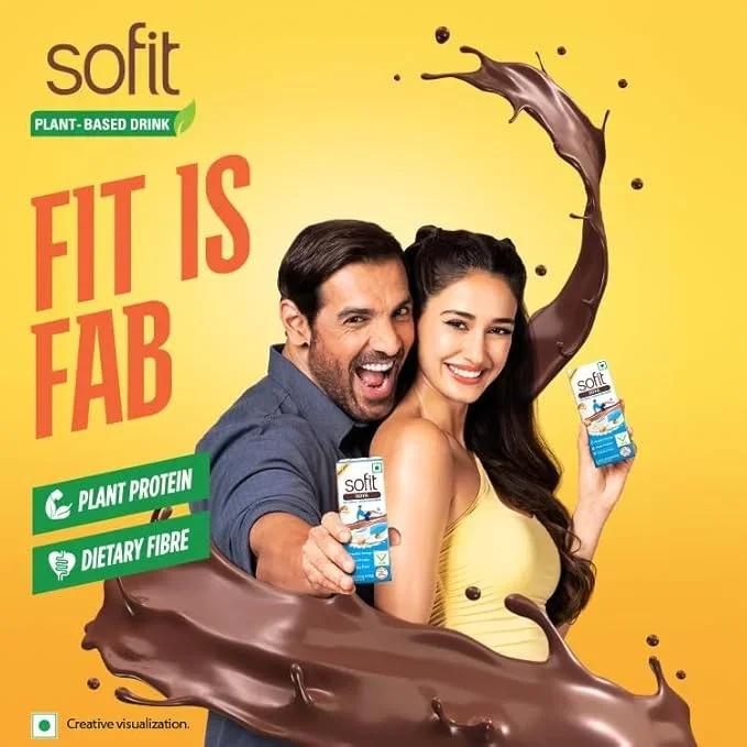  SOFIT Soya Drink Naturally Sugar Free Vegan Drink Enriched With Plant Protein,Dietary Fibers,Vitamins And Calcium Lactose Free Gluten Free Preservatives Free,180 Ml / 200 Ml(Weight May Vary) image 2
