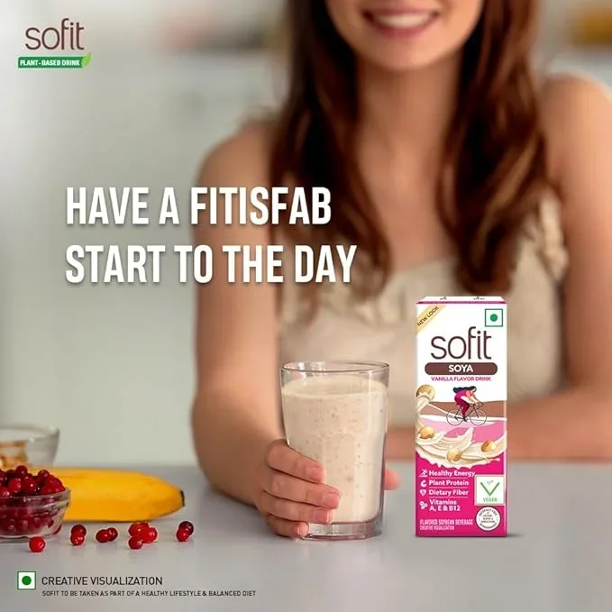  Sofit SOYA Drink Vanilla, 180ml| Vegan Drink |Enriched with Plant Protein, Dietary fibers, Vitamins and Calcium | Lactose Free | image 5