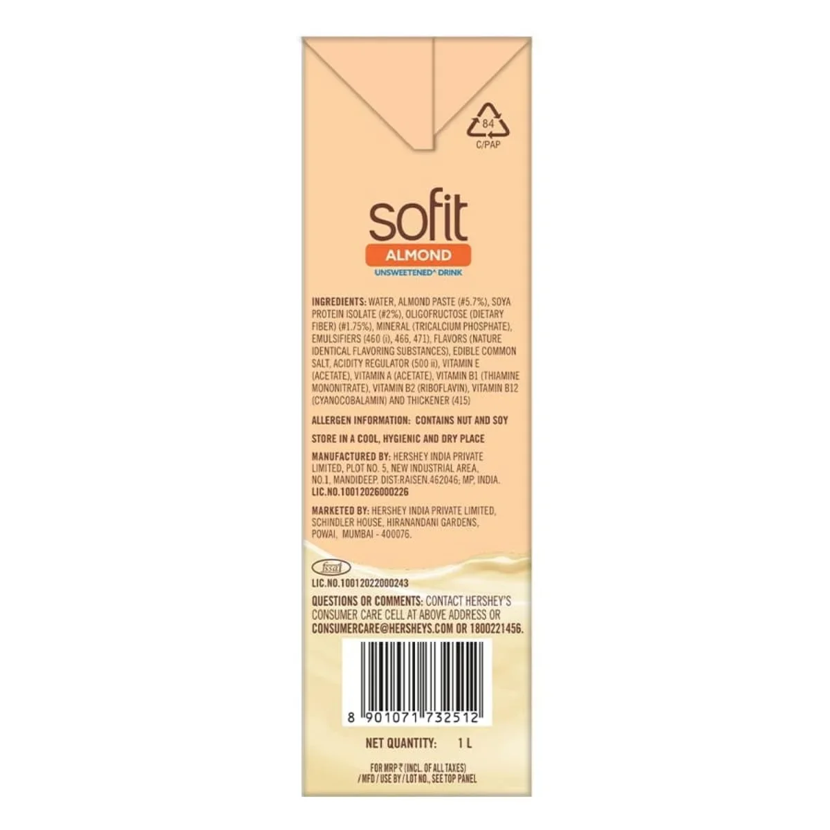 Sofit Unsweetened Almond Drink 1L – Vegan, Lactose-Free & Protein-Rich Plant Milk image 3
