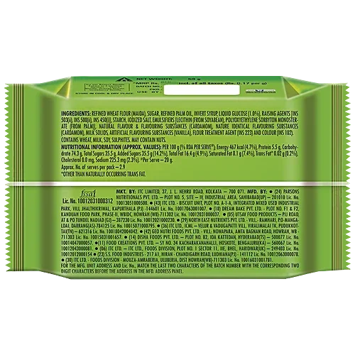  Sunfeast Bounce Creme Biscuits - Elaichi, 56 g Pouch image 2