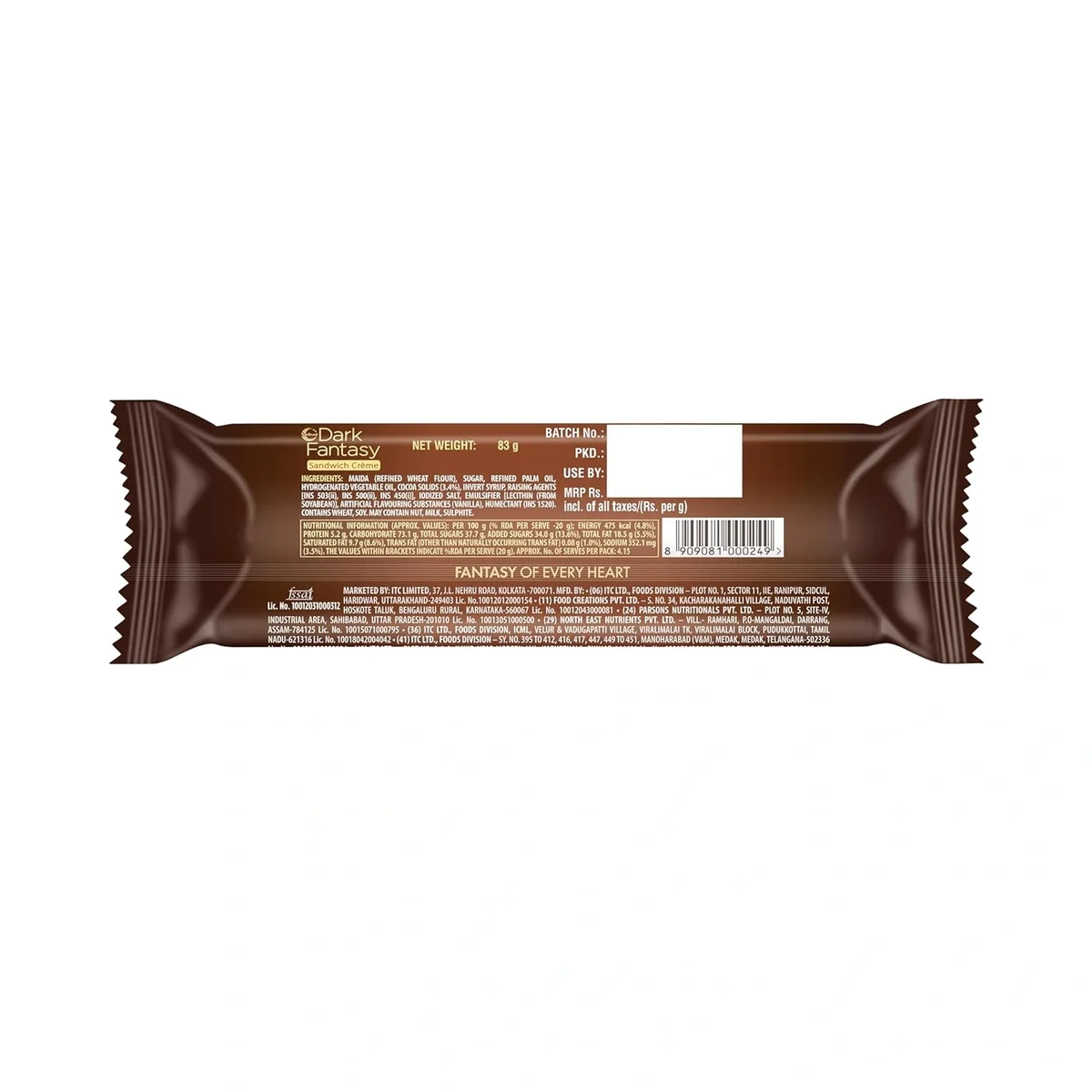 Sunfeast Dark Fantasy Chocolate Crème Biscuits – 55.3 g Pack image 10