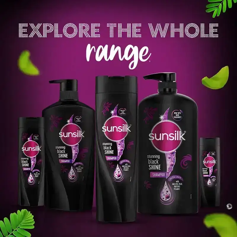 Sunsilk, Stunning Black Shine Shampoo, 360 ml image 6