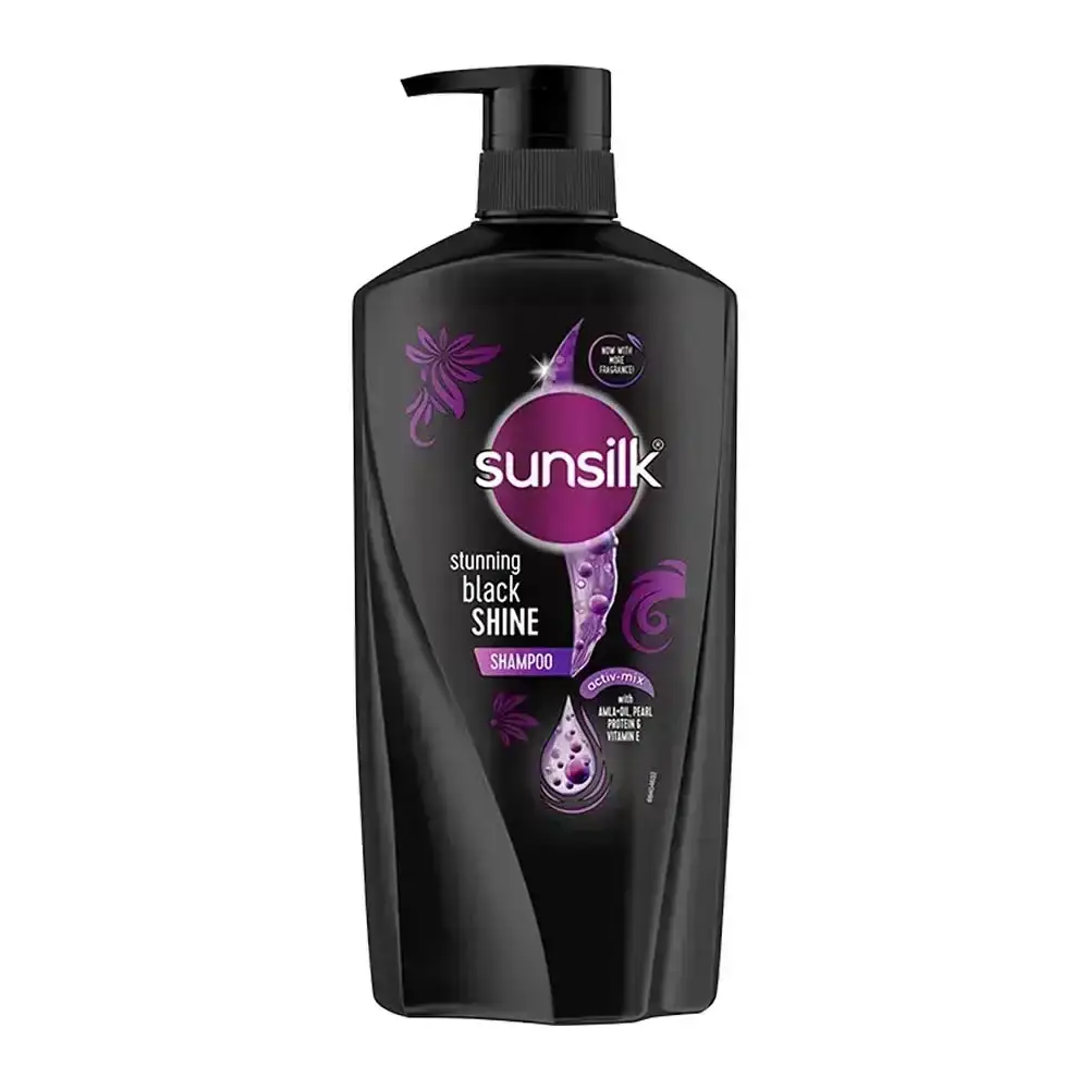 Sunsilk Stunning Black Shine Shampoo 650ml for shiny, black hair. Get a salon-like shine at home with Sunsilk.