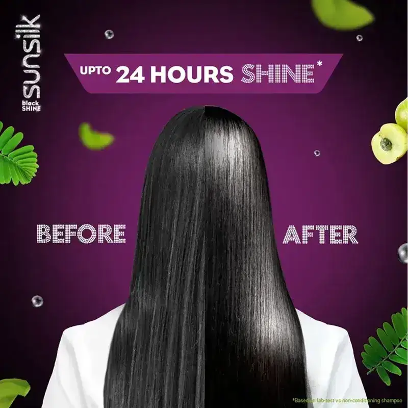Sunsilk, Stunning Black Shine Shampoo, 650 ml image 5