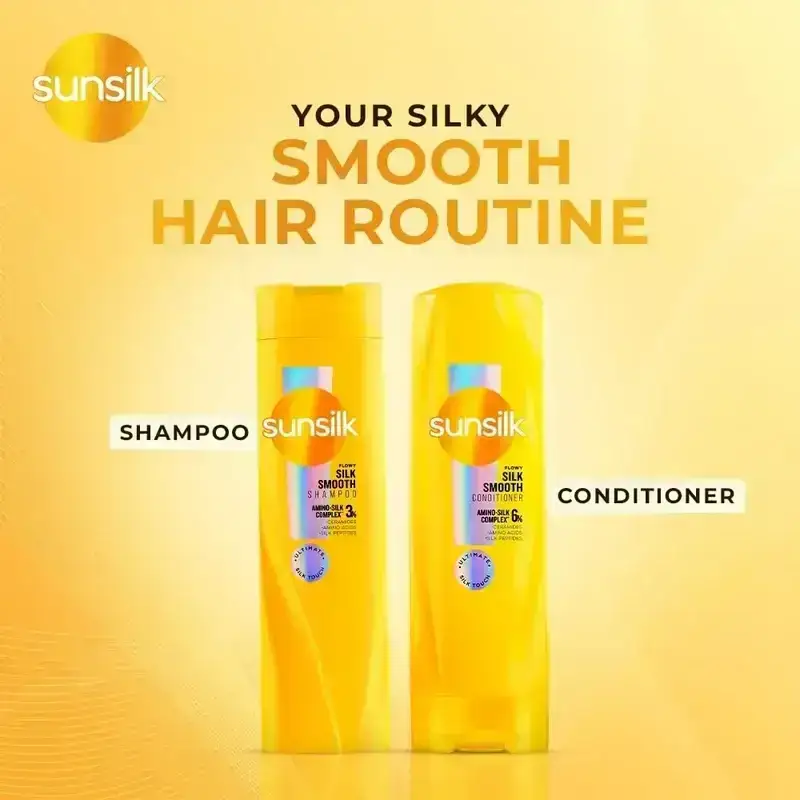 Sunsilk, Flowy Silk Smooth Shampoo, 350 ml image 6