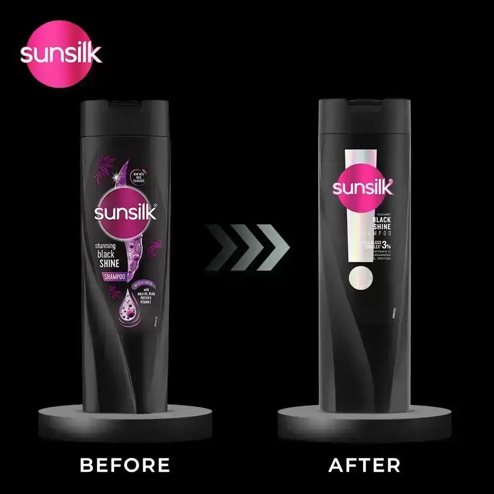 Sunsilk, Radiant Black Shine Shampoo, 350 ml image 6