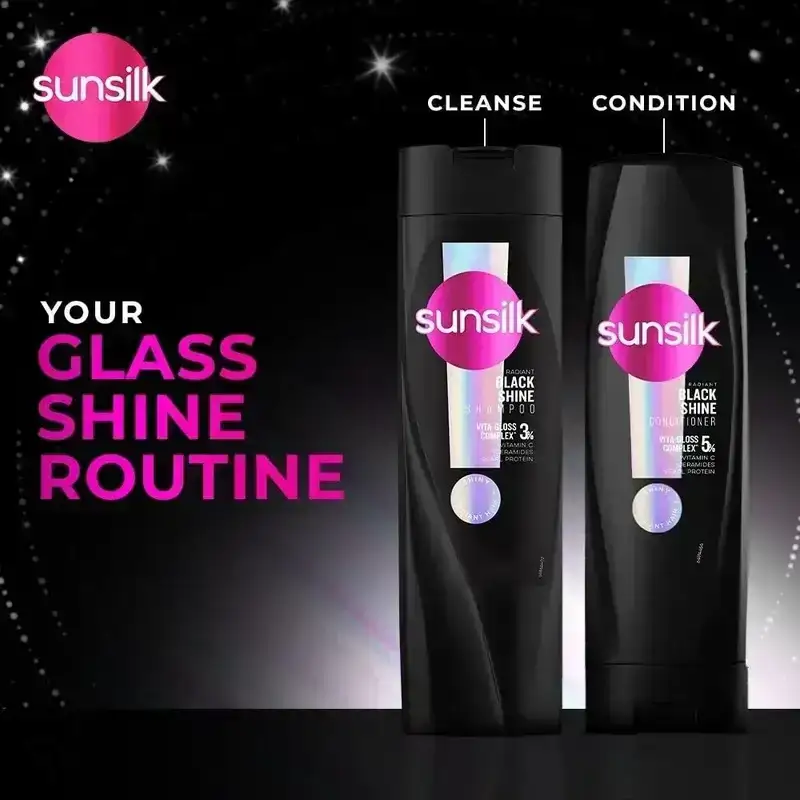 Sunsilk, Radiant Black Shine Shampoo, 350 ml image 7