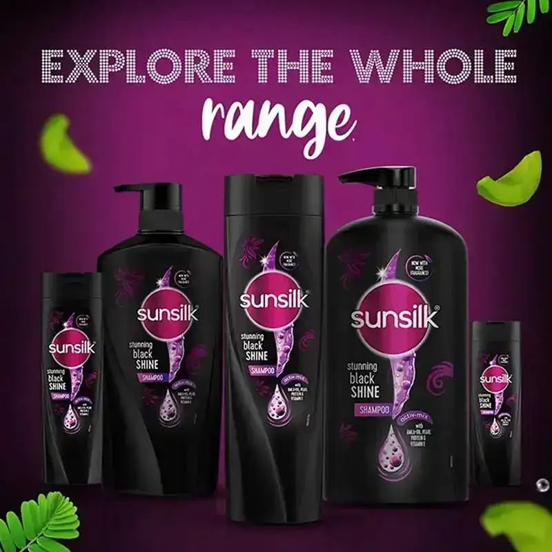Sunsilk, Stunning Black Shine Shampoo, 650 ml image 7