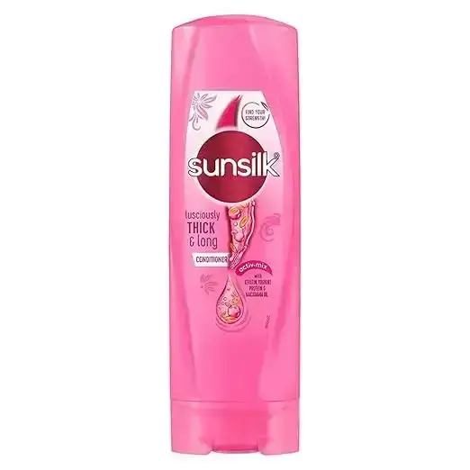 Sunsilk Lusciously Thick and Long Conditioner, 340ml. Enhances hair thickness and promotes long, healthy hair.