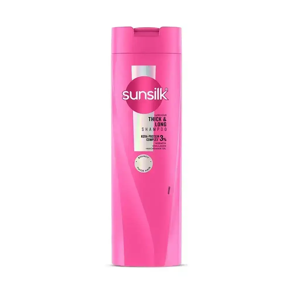 Sunsilk Luscious Thick & Long Shampoo, 180ml. For visibly thicker and longer hair.