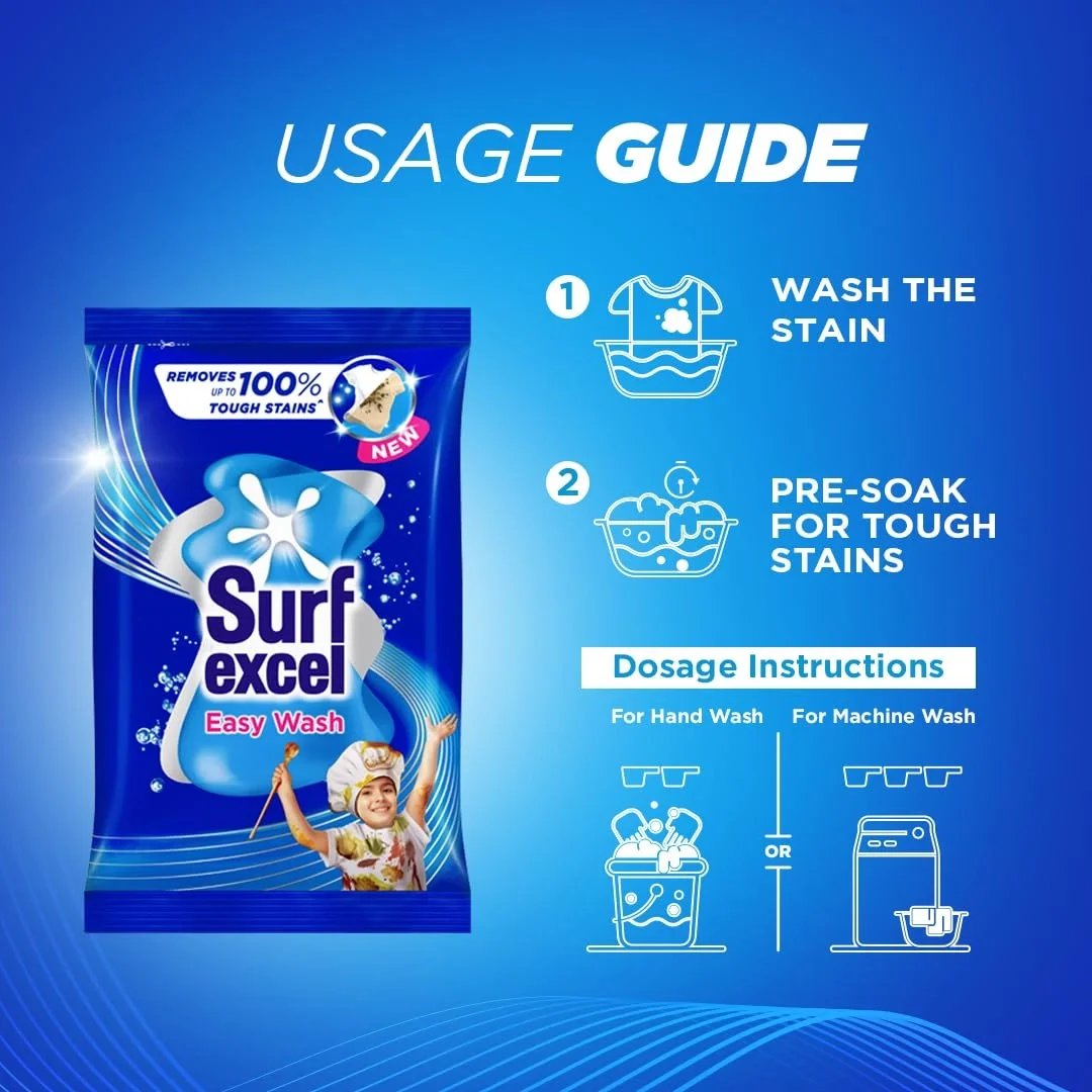  Surf Excel Easy Wash Detergent Powder - 3 kg image 7