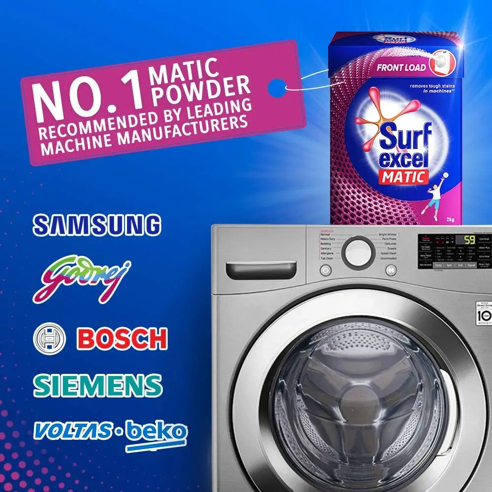  Surf Excel Matic Front Load Detergent Washing Powder 2 kg image 5