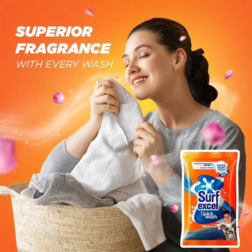 Surf Excel Quick Wash Detergent Powder 1 kg, Washing Powder image 7