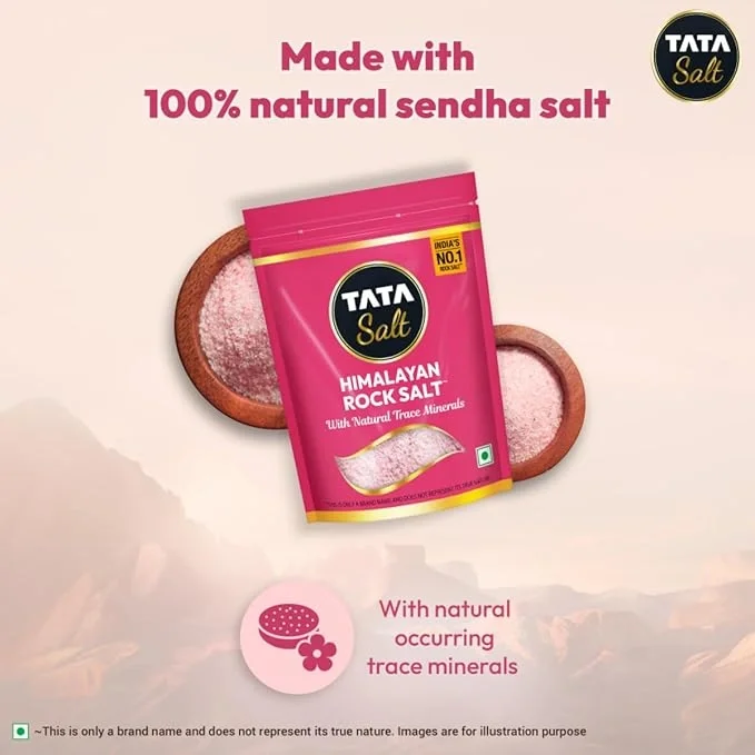  Tata Himalayan Rock Pink Salt, 1kg Pouch, Premium Sendha Namak, With Natural Trace Minerals, Low Sodium, Crystal Salt image 4