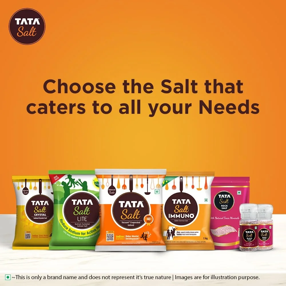  Tata Salt 1 Kg, Free Flowing and Iodised Namak, Vacuum Evaporated, Salt in Fresh image 4
