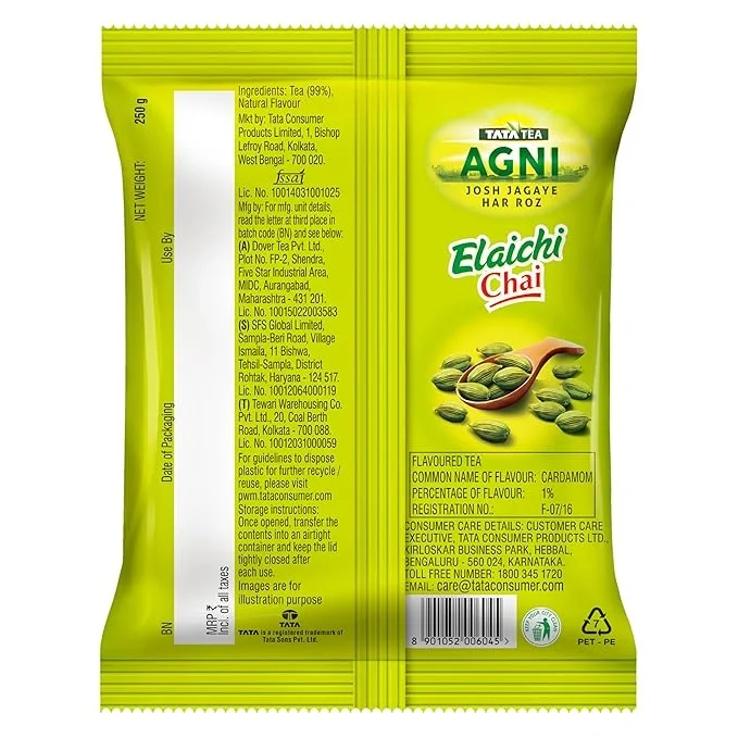 Buy Tata Tea Agni Elaichi Chai – 250g | Rich & Aromatic Cardamom Tea image 2