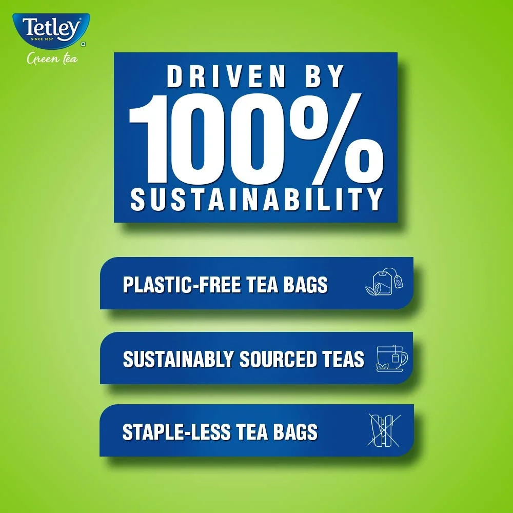 Tetley Green Tea Bags, Ginger Mint Lemon, 25 Tea Bags image 4