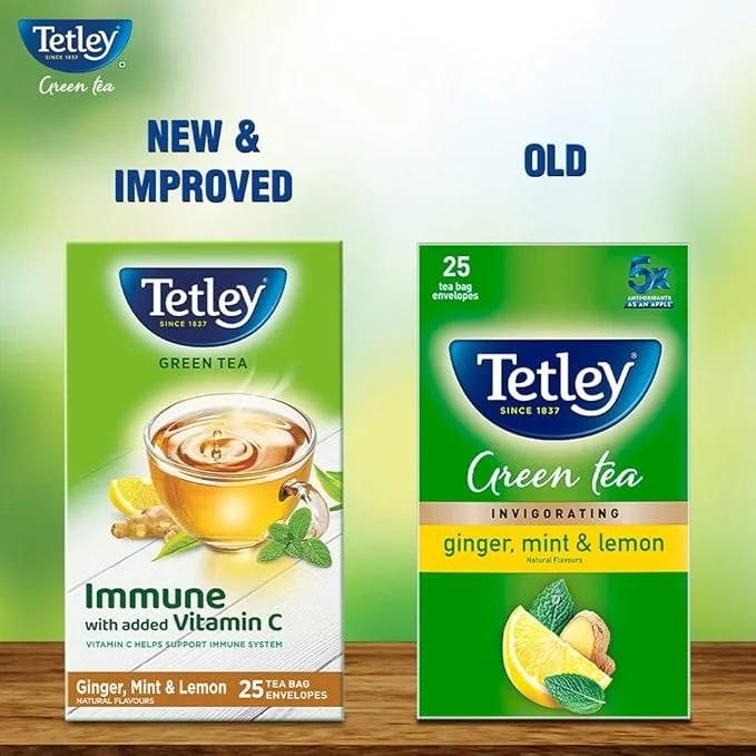 Tetley Green Tea Bags, Ginger Mint Lemon, 25 Tea Bags image 8