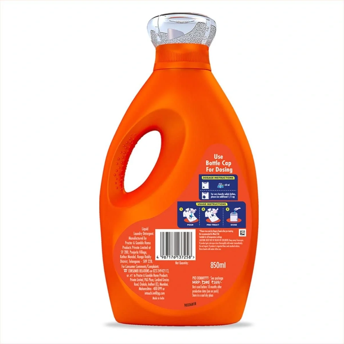 Tide Matic Liquid Detergent 850 Ml (Weight May Vary) Top Load Washing Machine, image 2