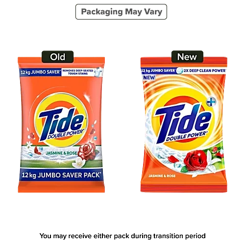 Tide Plus Detergent Washing Powder - 12kg Jumbo Saver Pack | Jasmine & Rose Fragrance image 8