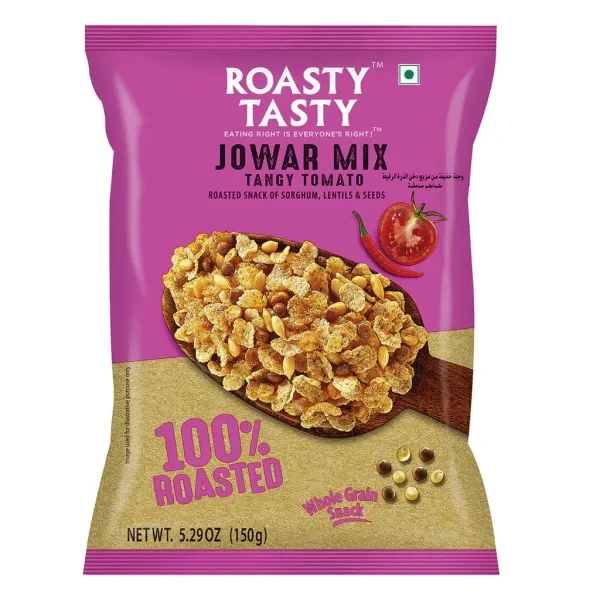 Toasty Tasty Roasty Tasty Roasted Snack of Jowar Mix, Lentils And Seeds Millet Snacks, 150gm
