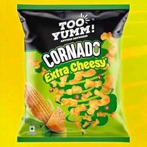 Too Yumm! Cornado Extra Cheesy Corn Puffs Chips, 52g