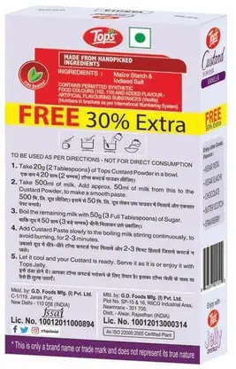 Tops Vanilla Custard Powder (500 g) image 2