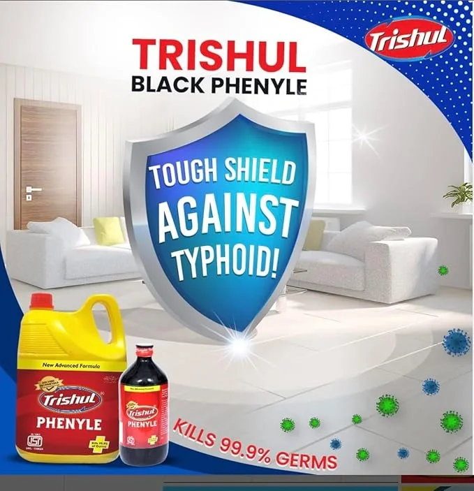  Trishul Black Phenyl Liquid Surface Floor Cleaner | Remove Dirt | Germs | Bacteria & Kill Flies | 5Ltr image 4
