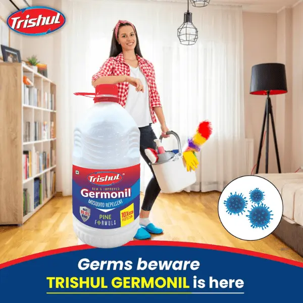 Trishul White Floor Cleaner Phenyle, Strong Germonil Premium Disinfectant Mosquito Repellent Floor Cleaner Liquid for Hospitals 5 Ltr image 7