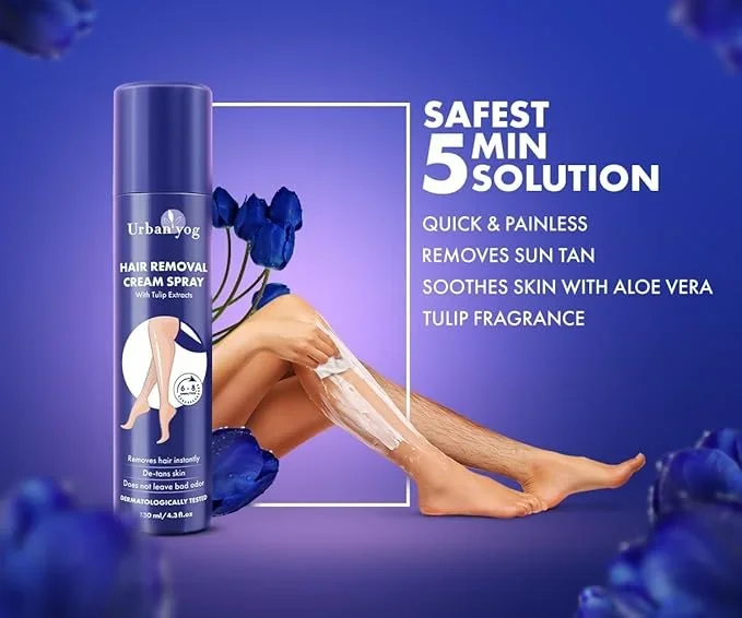 Urban Yog Hair Removal Cream Spray 200ml – Quick, Painless Body Hair Removal for Women image 4