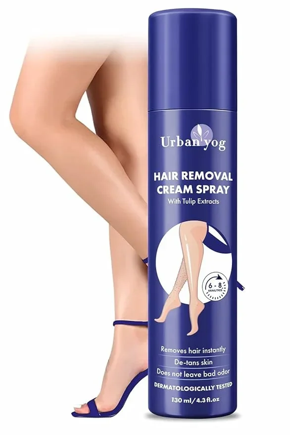 Urban Yog Hair Removal Cream Spray 200ml – Quick, Painless Body Hair Removal for Women