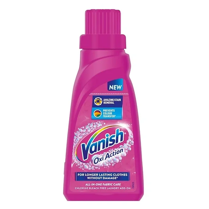 Vanish 400 ml All In One Instant Stain Remover removes tough stains and brightens colors.