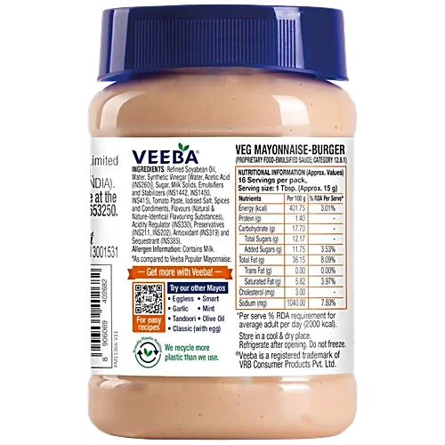 Veeba Burger Veg Mayonnaise, 250 gm image 7