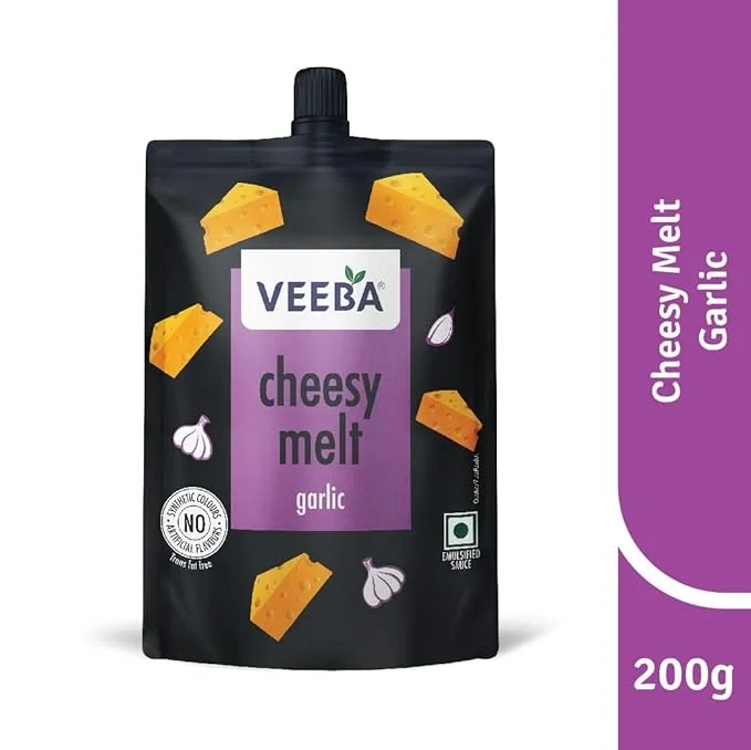VEEBA Cheesy Melt Garlic, 200 Gm I Garlic Cheesy Spread & Dressing image 3