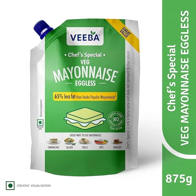 Veeba Chef's Special Veg Mayonnaise Eggless 875gm image 3