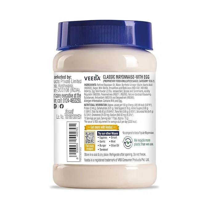 Veeba Classic Mayonnaise With Egg, 250G image 6