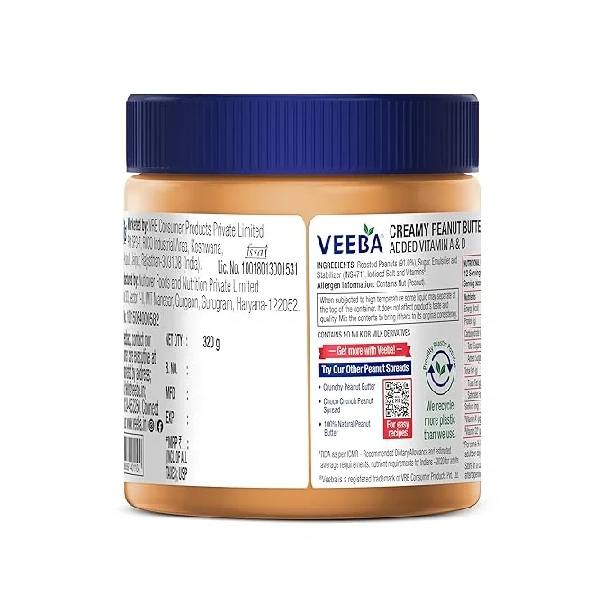 Veeba Creamy Peanut Butter Enriched with Vitamin A & D – 320g image 7