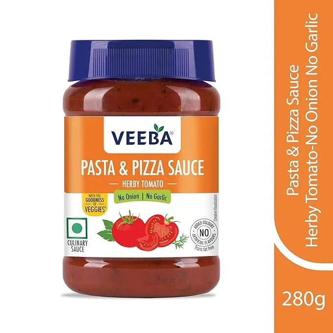 VEEBA Pasta & Pizza Sauce Herby Tomato - No Onion No Garlic, 280G image 7